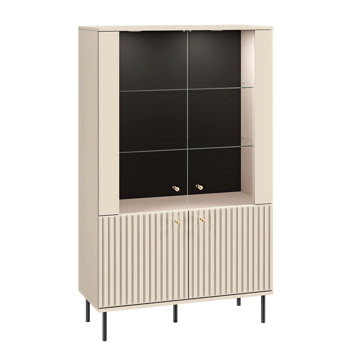 GESCHIRRSCHRANK Nova Beige - Beige, Holzwerkstoff (92/151/40cm) - Petits-meubles