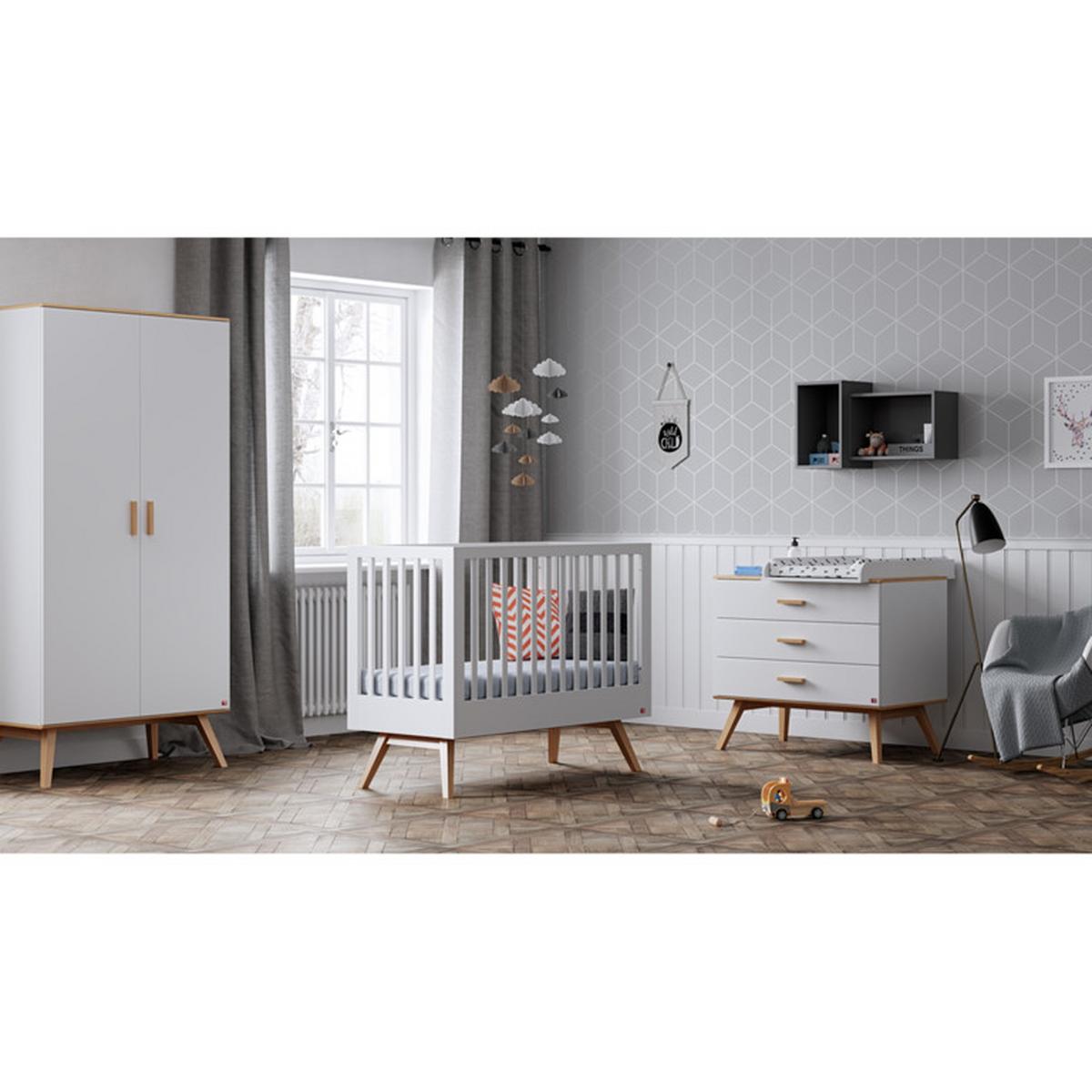 BABYZIMMER 2-teilig Weiß - Weiß, Holzwerkstoff (100/86.5/58cm) - Petits-meubles