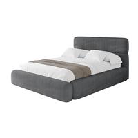 POLSTERBETT mit Bettkasten und Lattenrost, Boxbett ohne Matratze - ENORA 180x200 Dunkelgrau - Anthrazit, Holzwerkstoff/Textil (180/200cm) - ALTDECOR