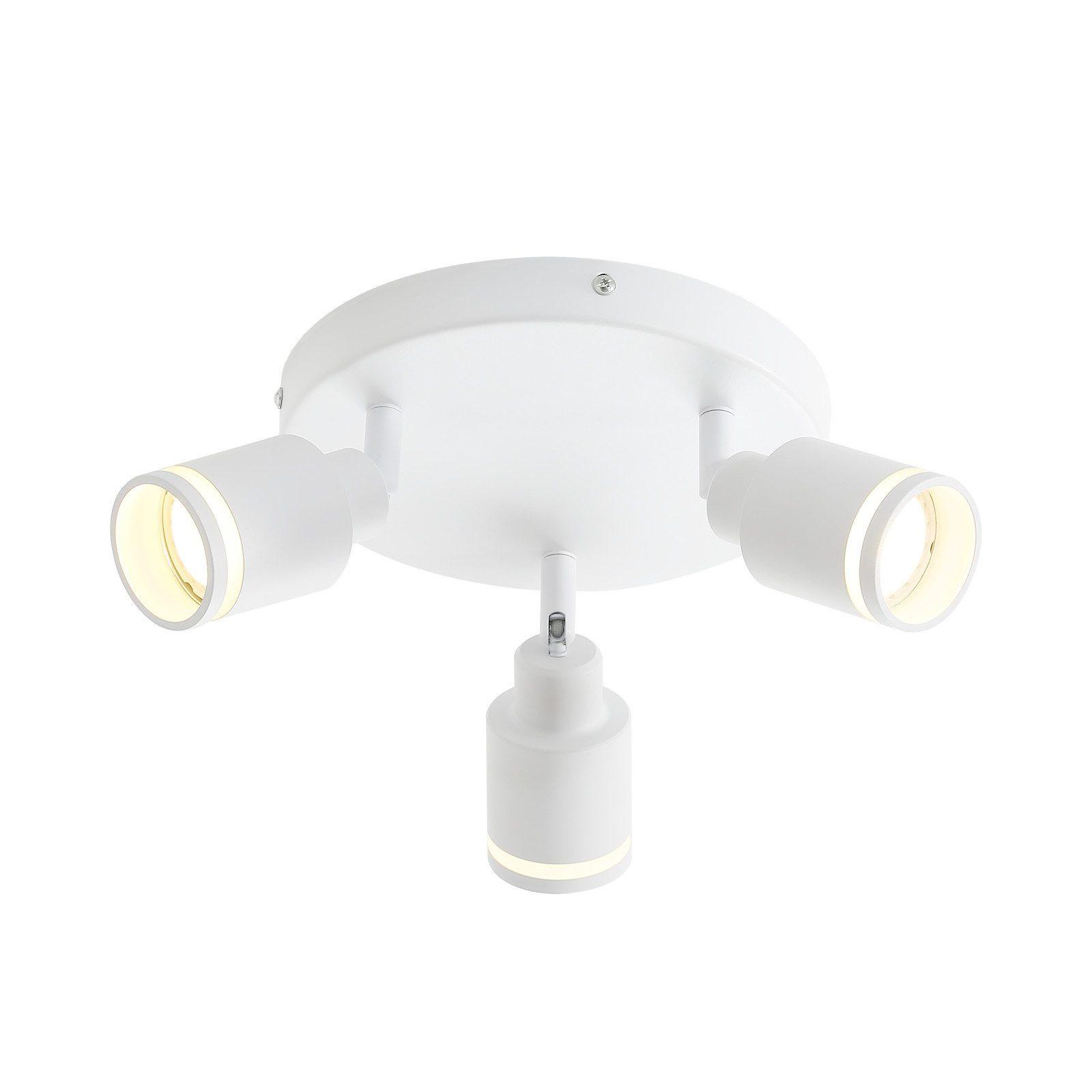 DECKENSTRAHLER Oldesloe 3-flammig 20/20/15.7 cm - Weiß, Metall (20/20/15.7cm) - Nettlife