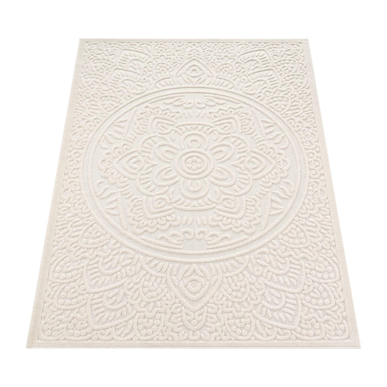 KURZFLORTEPPICH, mit Struktur, aus Polypropylen, Creme, 200 x 290 cm - Creme, Textil (290/200cm) - KADIMA DESIGN