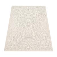 KURZFLORTEPPICH, mit Struktur, aus Polypropylen, Creme, 200 x 290 cm - Creme, Textil (290/200cm) - KADIMA DESIGN