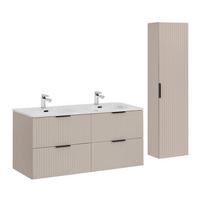 BADMÖBEL 120.4cm Adriel 2er-Set Kaschmir - Beige, Holzwerkstoff (120.4/57/46cm) - Petits-meubles