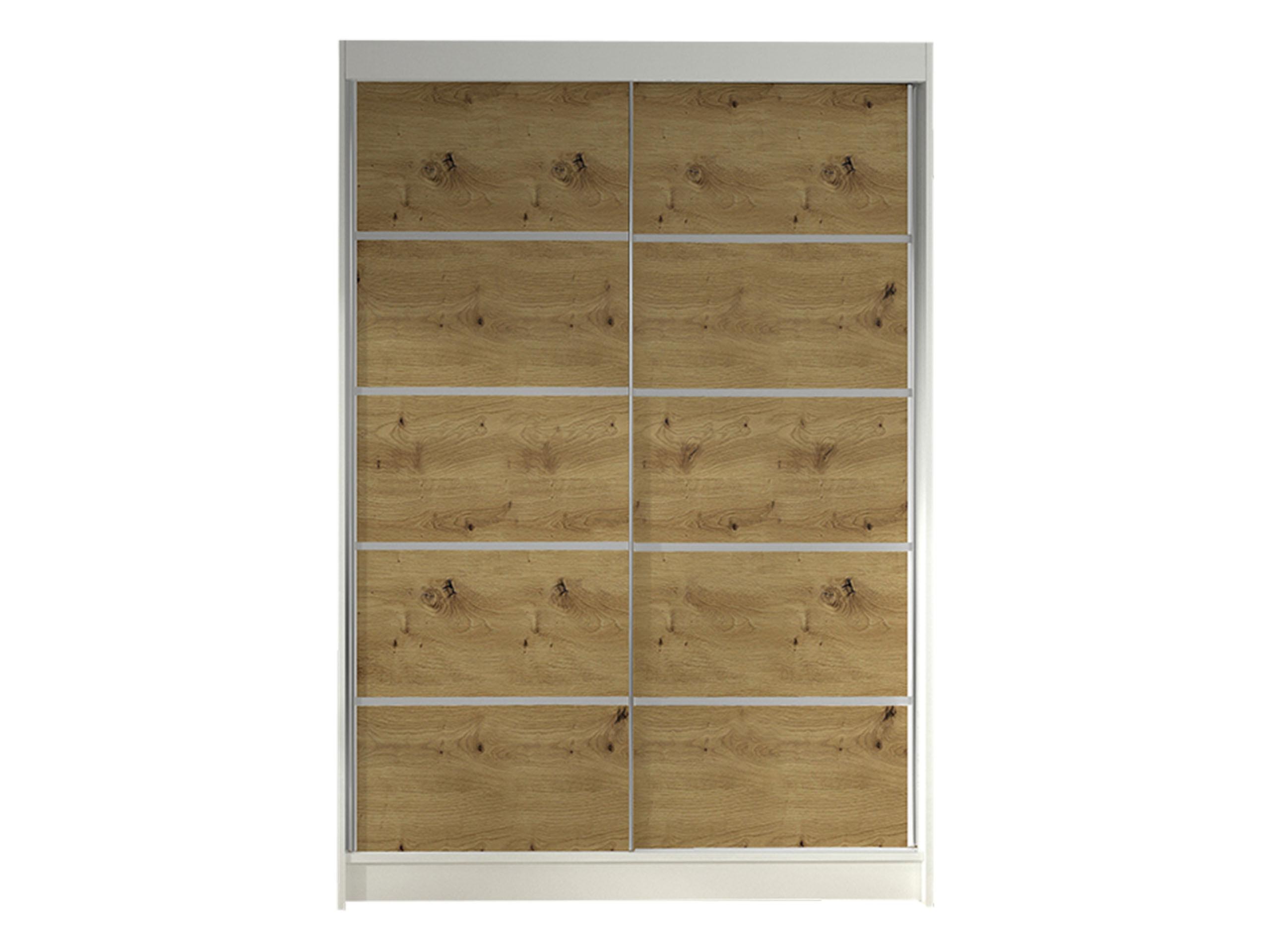 SCHWEBETÜRENSCHRANK Lino IV - Weiß/Eiche Artisan, Holzwerkstoff/Metall (120/200/58cm) - MIRJAN24