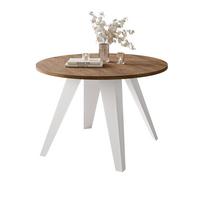 COUCHTISCH FERRO 75/50 cm runden, Weiß / Lefkas-Eiche - Eiche San Remo/Weiß, Metall (75/75/50cm) - Idohome