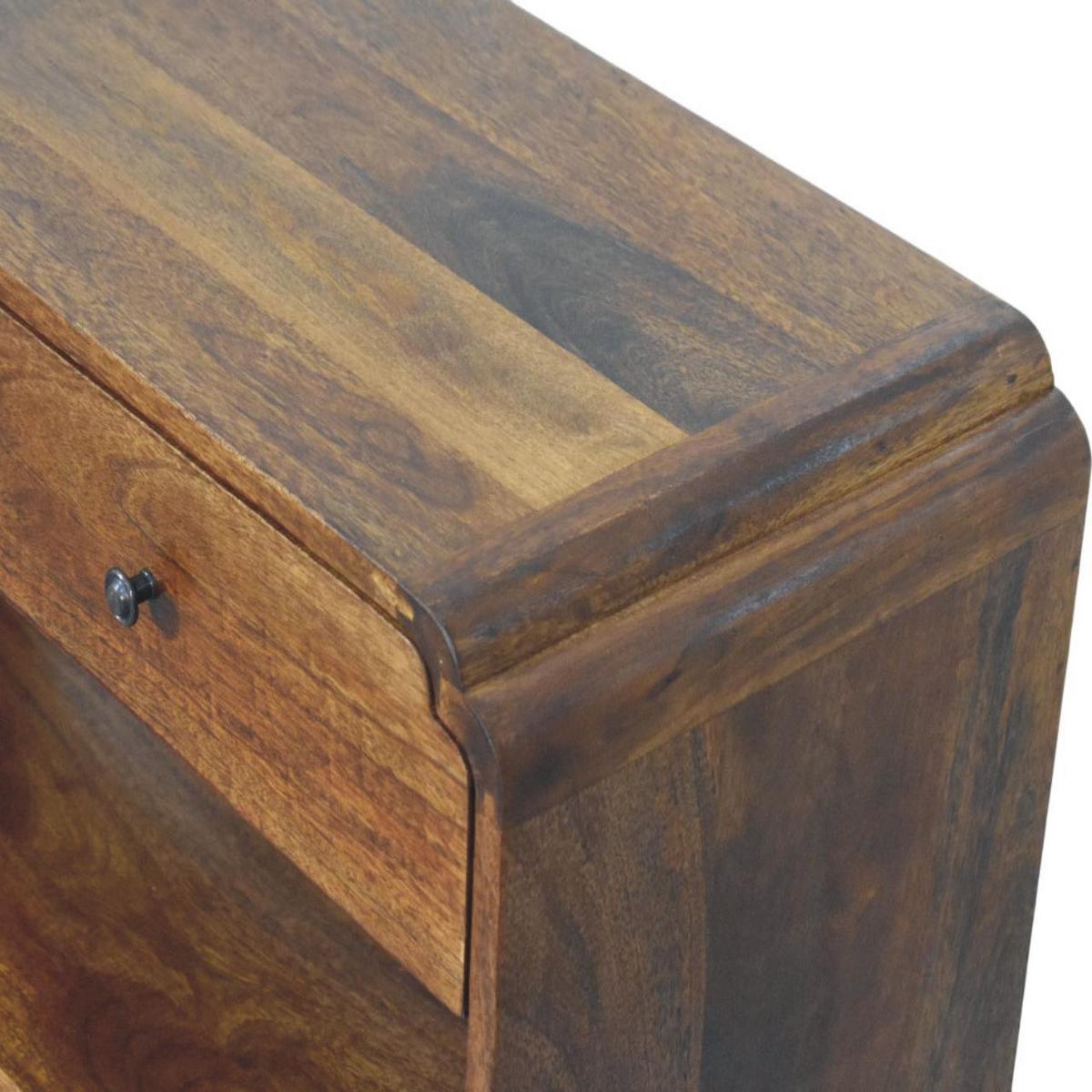 KONSOLENTISCH mit Kastanien-Finish, 2 Schubladen, 2 offene Ablagen, braun. - Braun, Holz (35/90/78cm) - Artisan Furniture