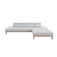 ELEKTRISCHES ECKSOFA Rechts MONA 316x205x85 Hellgrau Bouclé - Blaugrau/Hellgrau, Holzwerkstoff/Textil (316/205cm) - ALTDECOR