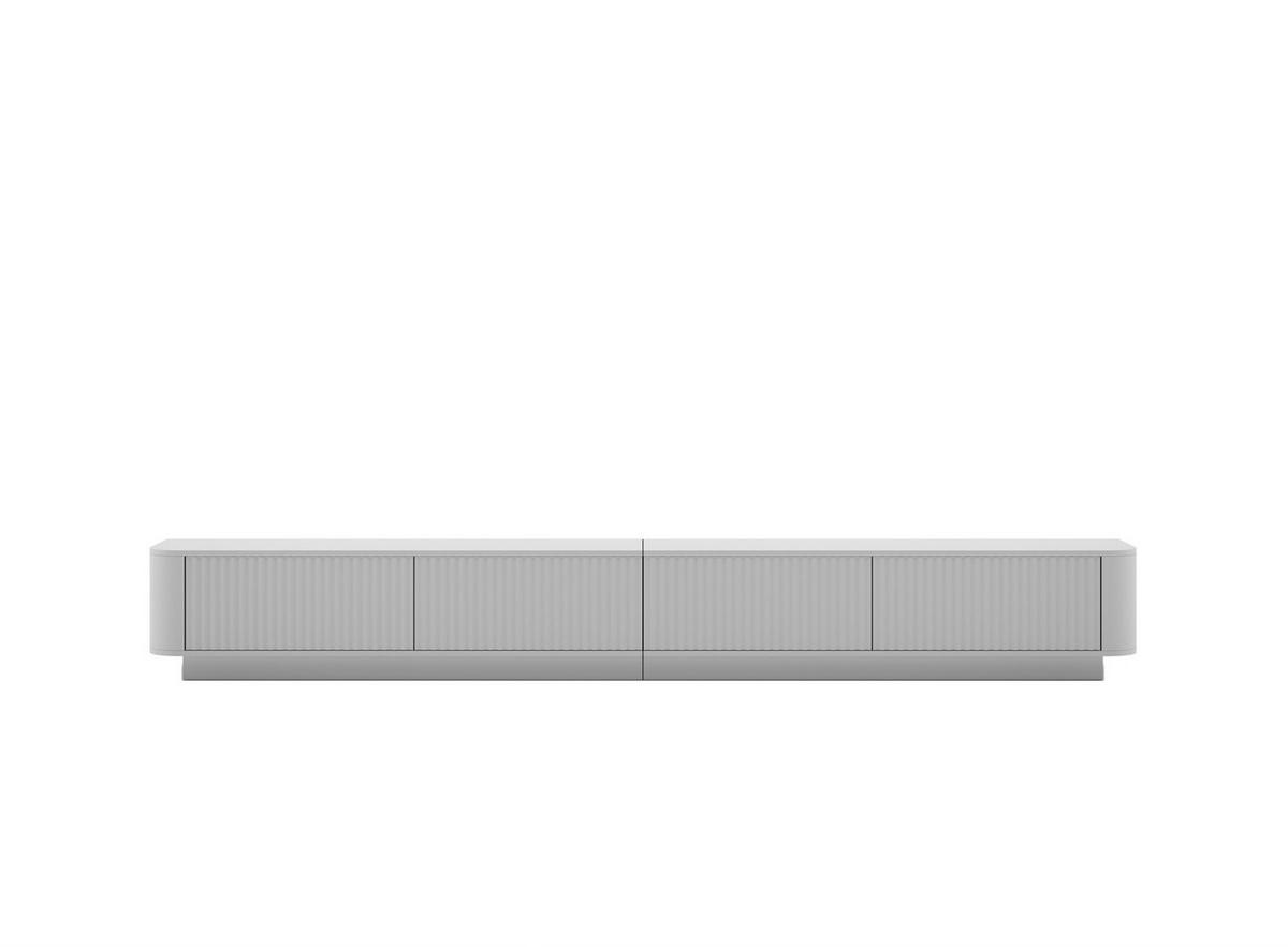 TV-LOWBOARD 2er-Set Aurora Weiß matt 280 cm mit Sockel - Weiß, Holzwerkstoff (280/37/35cm) - Meble Lindner