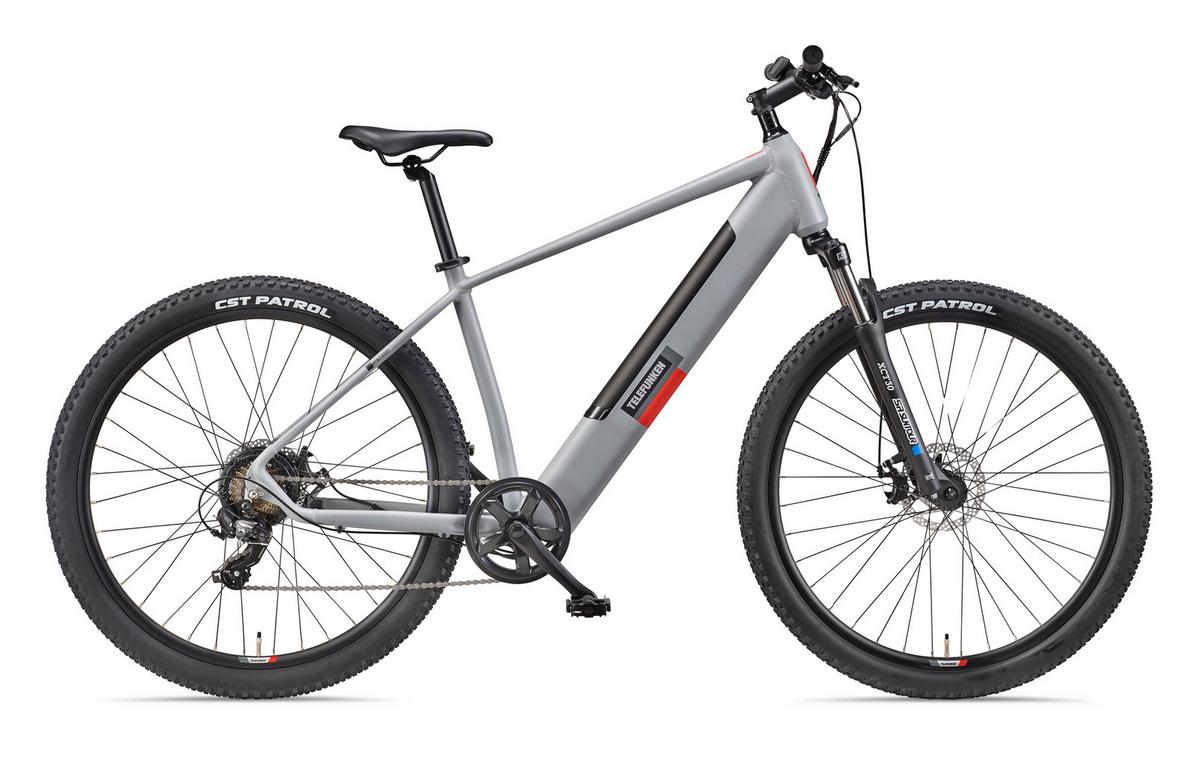 E-BIKE Mountainbike Aufsteiger M921 | Für Damen u. Herren | 468 Wh | Heckmotor | 7-Gang-Kettenschaltung | 29 Zoll - Grau, Metall (114.6cm) - Telefunken