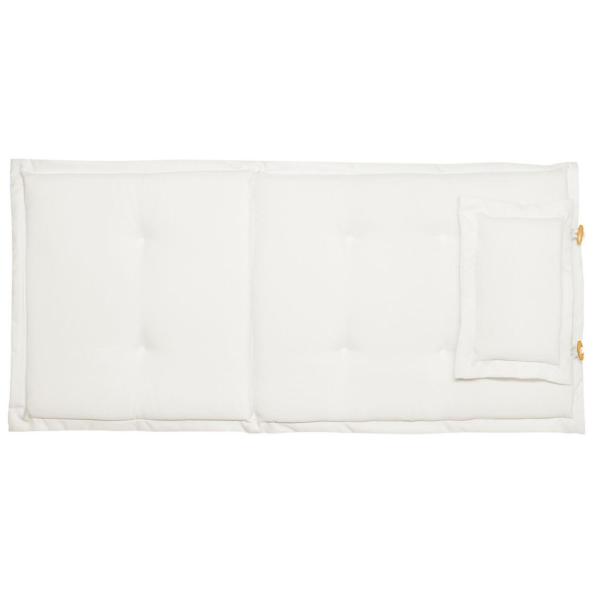 SITZAUFLAGEN 6ER SET Weiß Toscana - Weiß, Textil (50/71/45cm) - Beliani