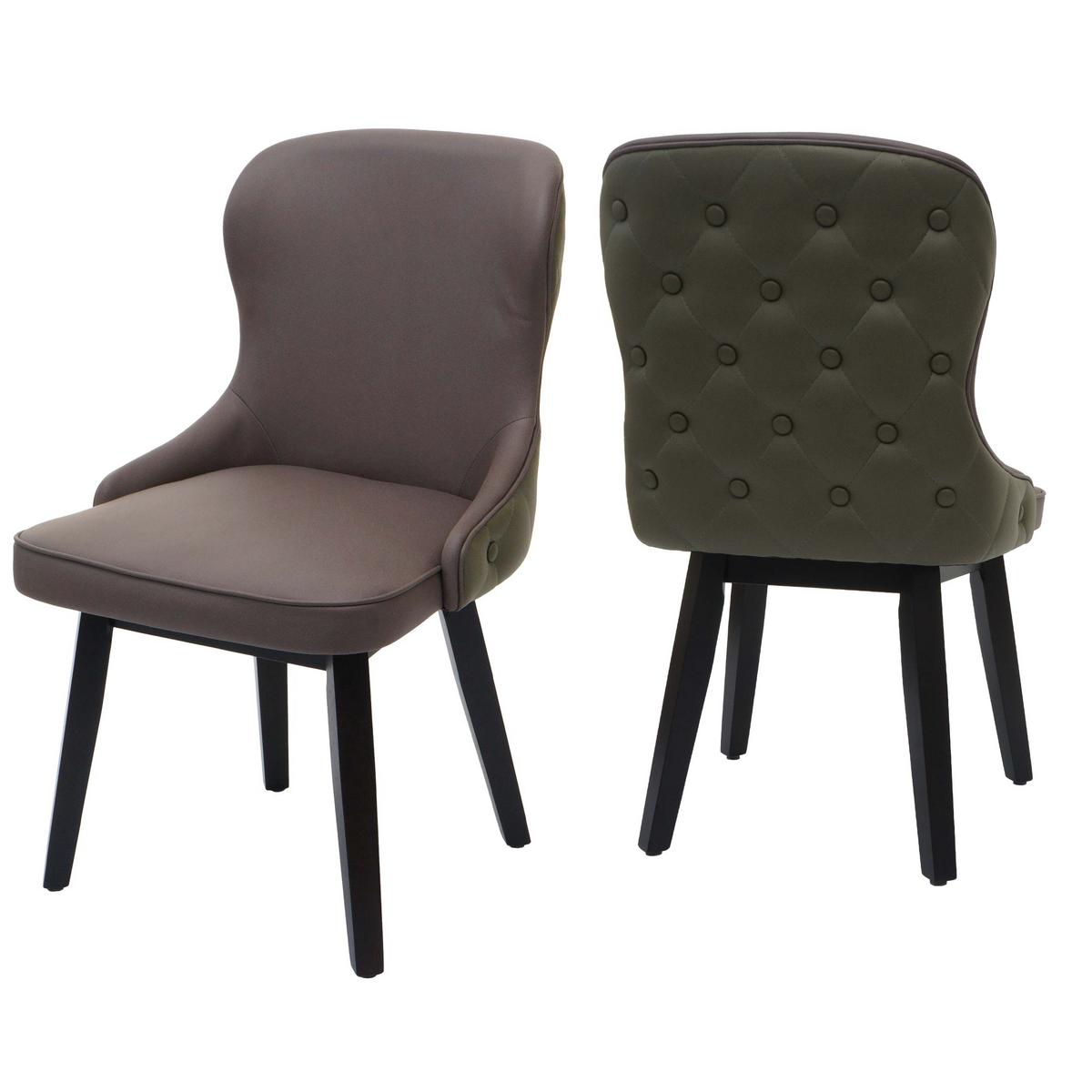 ESSZIMMERSTUHL Dunkelgrün, Grau 2er-Set - Dunkelgrün/Grau, Textil (53/86/53cm) - MCW
