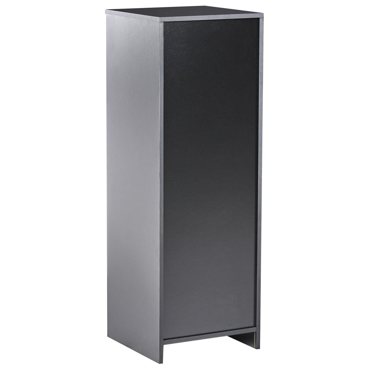 BÜCHERREGAL mit 3 Ebenen 117 cm Schwarz Zehna - Schwarz, Holzwerkstoff (40/117/40cm) - Beliani