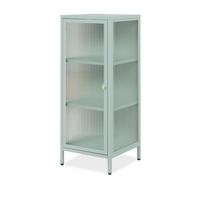 KOMMODE Metall mintgrün 40 cm, Vitrine mit stabilem Metallgestell - Goldfarben/Mintgrün, Metall (40/101.5/40cm) - Furn.Design