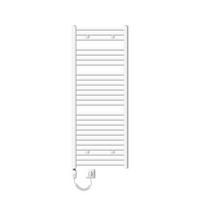 BADHEIZKÖRPER elektrisch Sahara 600x1500 mm Weiß gerade mit Heizstab 900W - Weiß, Metall (3/150/60cm) - LuxeBath