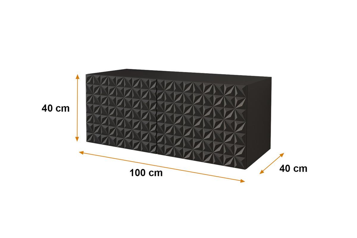 LOWBOARD VIRA-W 100x40x40 cm - Schwarz - Schwarz, Holzwerkstoff (100/40/40cm) - ALTDECOR