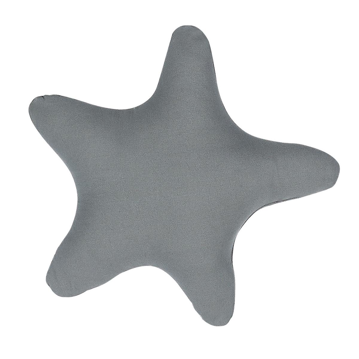 DEKOKISSEN Grau 40/40 cm Bhopal - Grau, Naturmaterialien/Textil (40/40cm) - Beliani