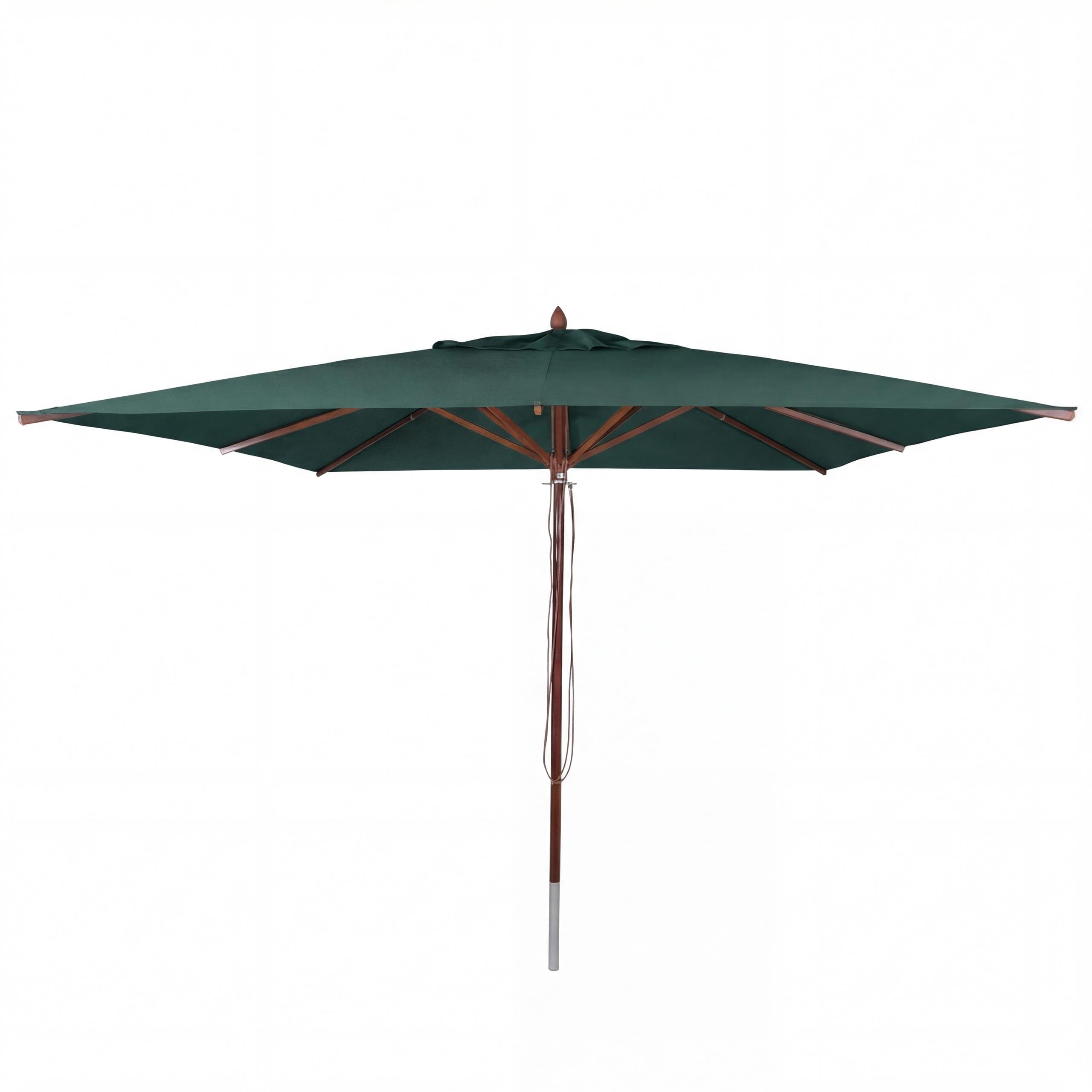 SONNENSCHIRM C57B Dunkelgrün - Dunkelgrün, Holz (300/300cm) - MCW
