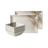 PLATTEN- & SCHALEN-SET Arezzo braun 6-tlg. - Braun, Keramik (2/2/2cm) - Ritzenhoff Breker