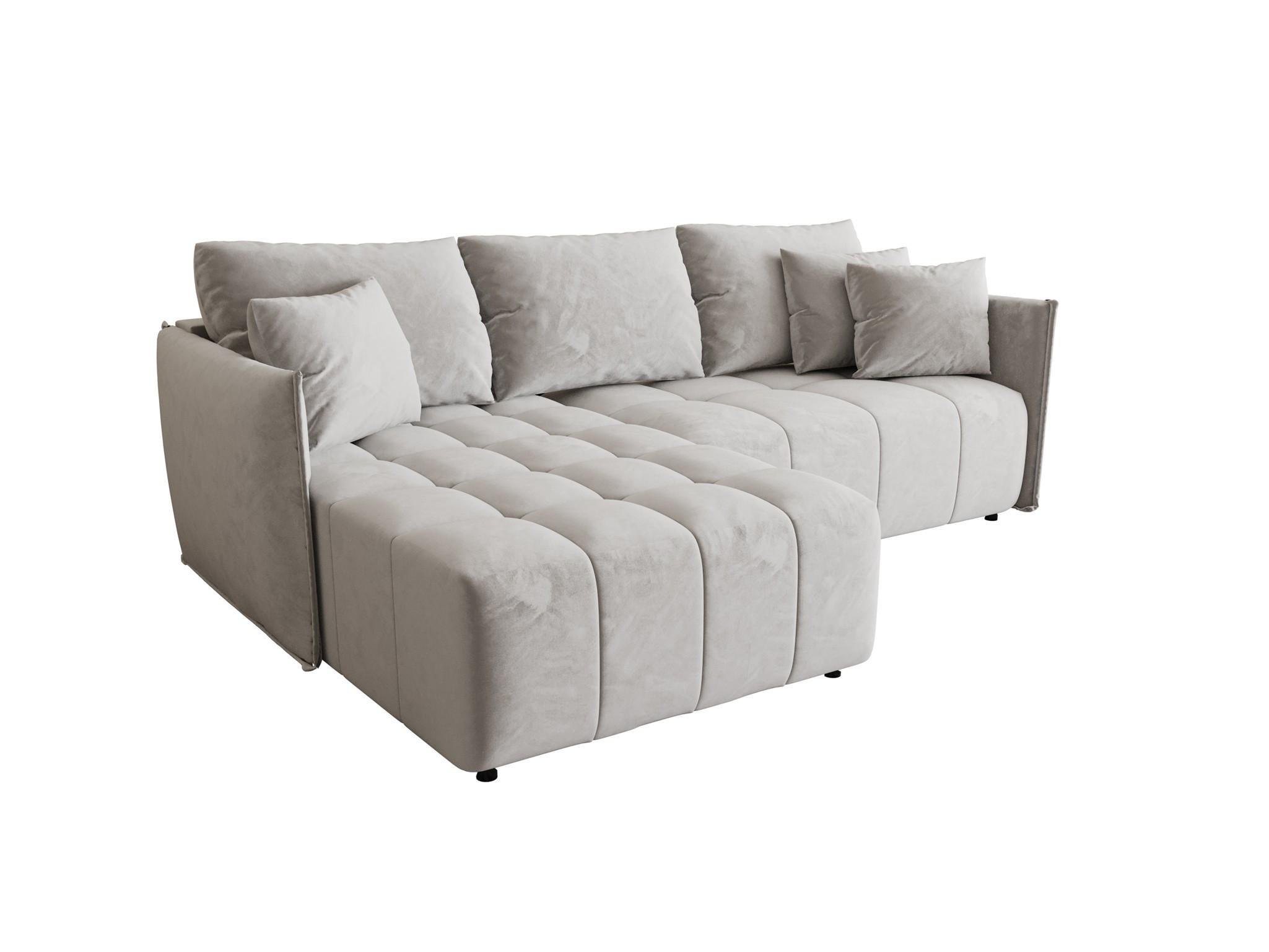 ECKSOFA Treviso - Hellgrau, Holzwerkstoff/Textil (245/185cm) - Fun Möbel
