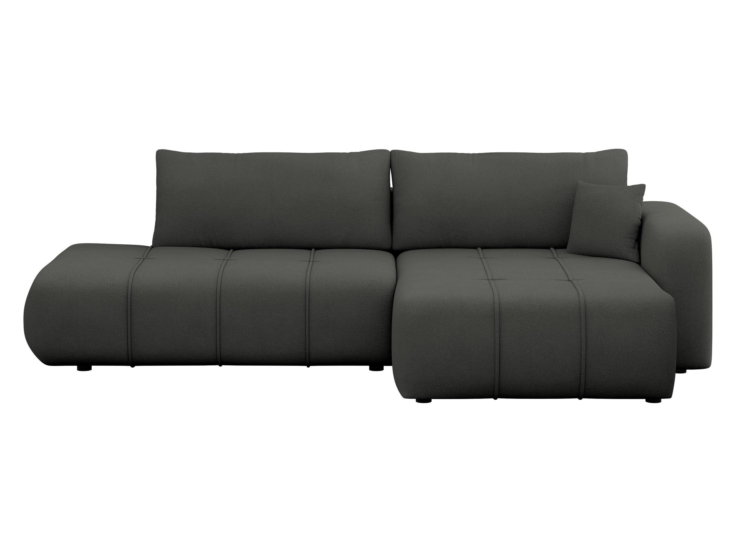 ECKSOFA Furyn O, Seite: Rechts - Schwarz, Holzwerkstoff/Kunststoff (262/145cm) - MIRJAN24