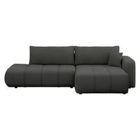 ECKSOFA Furyn O, Seite: Rechts - Schwarz, Holzwerkstoff/Kunststoff (262/145cm) - MIRJAN24