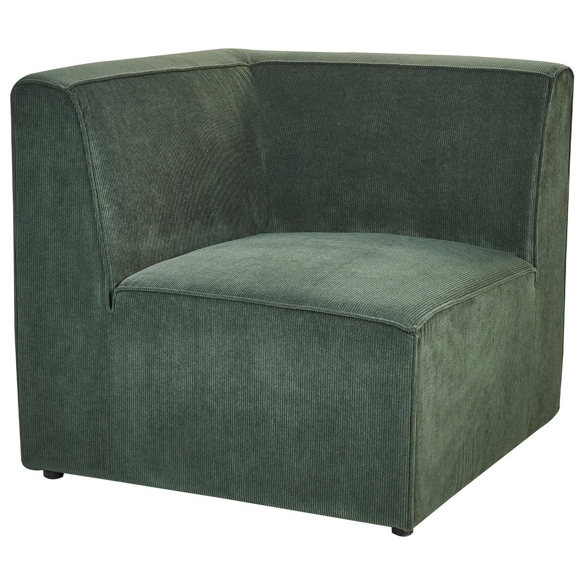 2-SITZER-SOFA Cord dunkelgrün Lemvig - Grün, Textil (166/78/83cm) - Beliani