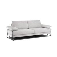 SOFA LORI 3-Sitzer, creme - Creme/Schwarz, Holzwerkstoff/Textil (245/87/96cm) - Wozimo