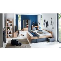 JUGENDZIMMER MEGA-Set Alessio 6-tlg. - Anthrazit/Silberfarben, Holzwerkstoff/Kunststoff (120/1/200cm) - arthur berndt