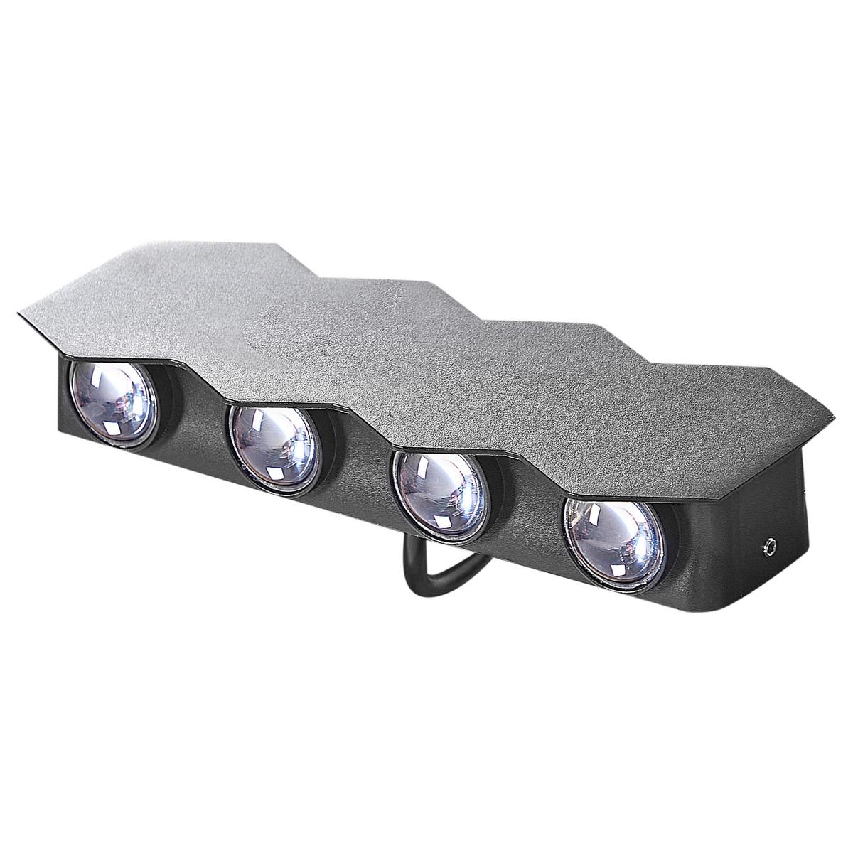 AUSSENWANDLEUCHTE 2er Set Schwarz Weldon - Schwarz, Metall (21/8/3cm) - Beliani