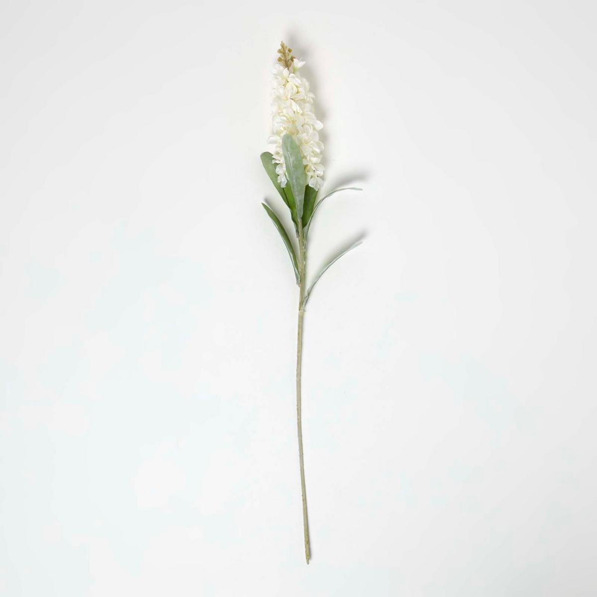 DEKOZWEIG Rittersporn creme, langstielig 80 cm - Creme, Kunststoff (82cm) - Homescapes