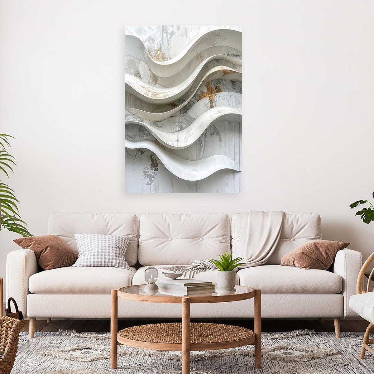 LEINWANDBILD Abstraktion 20x30cm - Weiß, Textil (20/30cm) - Feeby
