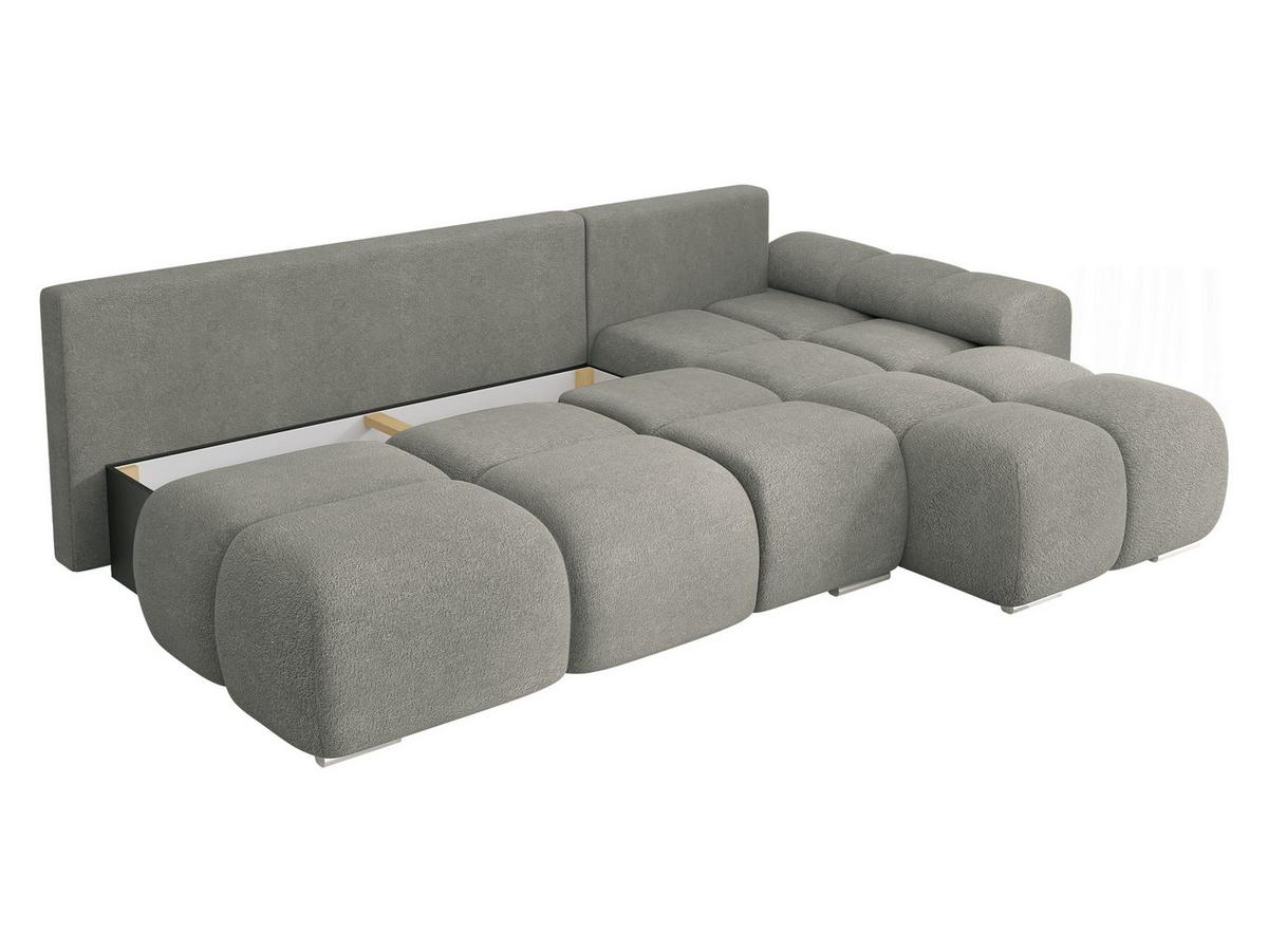 ECKSOFA Bestii, Seite: Links - Schwarz/Bronzefarben, Holz/Kunststoff (270/183cm) - MIRJAN24