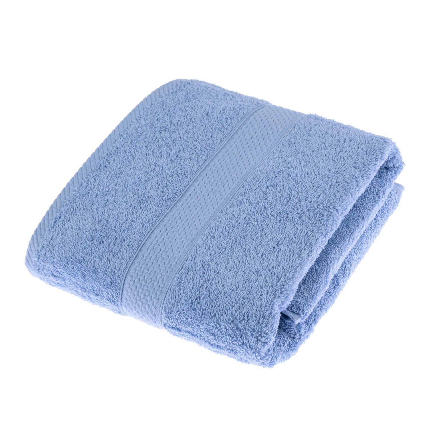 DUSCHTUCH Essential hellblau 70/130 cm - Hellblau, Textil (70/130cm) - Homescapes