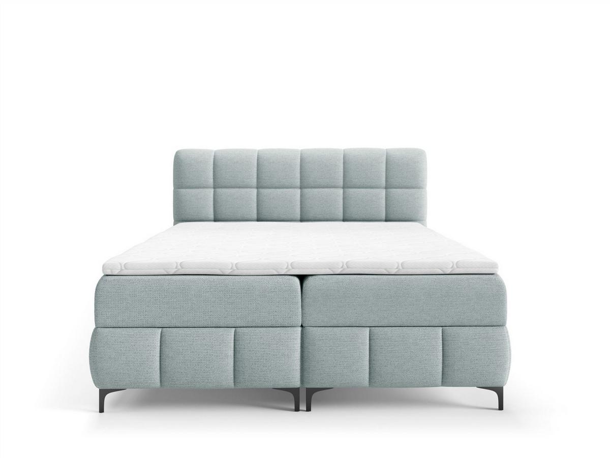 BOXBETT Sophie In Aragon - Hellblau, Holzwerkstoff/Textil (180/200cm) - Fun Möbel