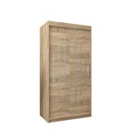 SCHWEBETÜRENSCHRANK 200/100/62 2-türig - Silberfarben/Sonoma Eiche, Holz/Kunststoff (100/200/62cm) - Abiks Möbel