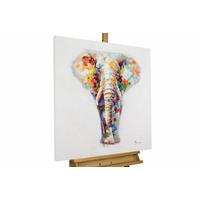 ÖLGEMÄLDE 80/80 cm - Multicolor, Holz/Textil (80/80cm) - KUNSTLOFT