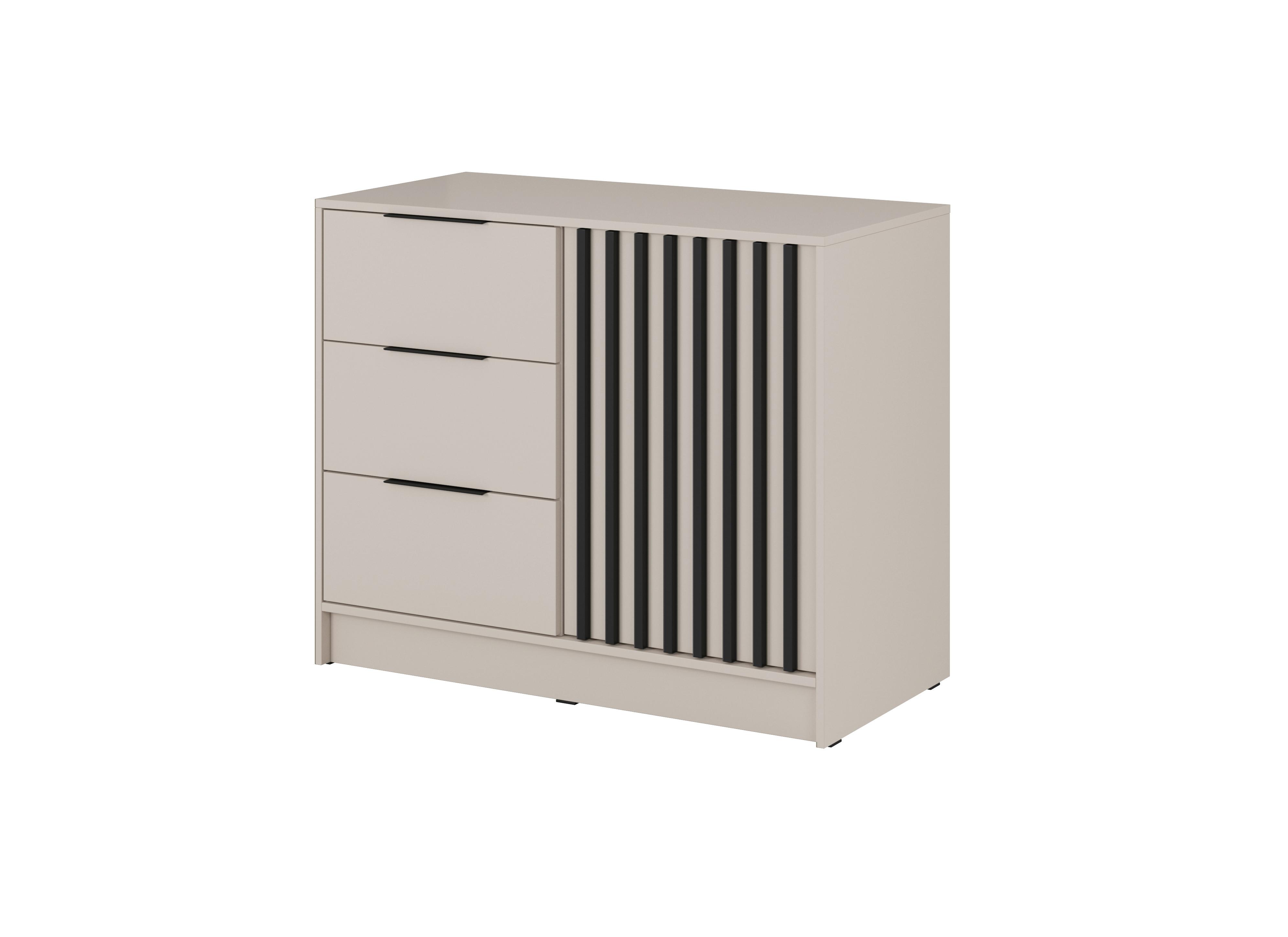 SIDEBOARD NELIANA 105/86/45cm mit 3 Schubladen 1 Türen Kaschmir - Kaschmir, Holzwerkstoff (105/86/45cm) - MASSENO