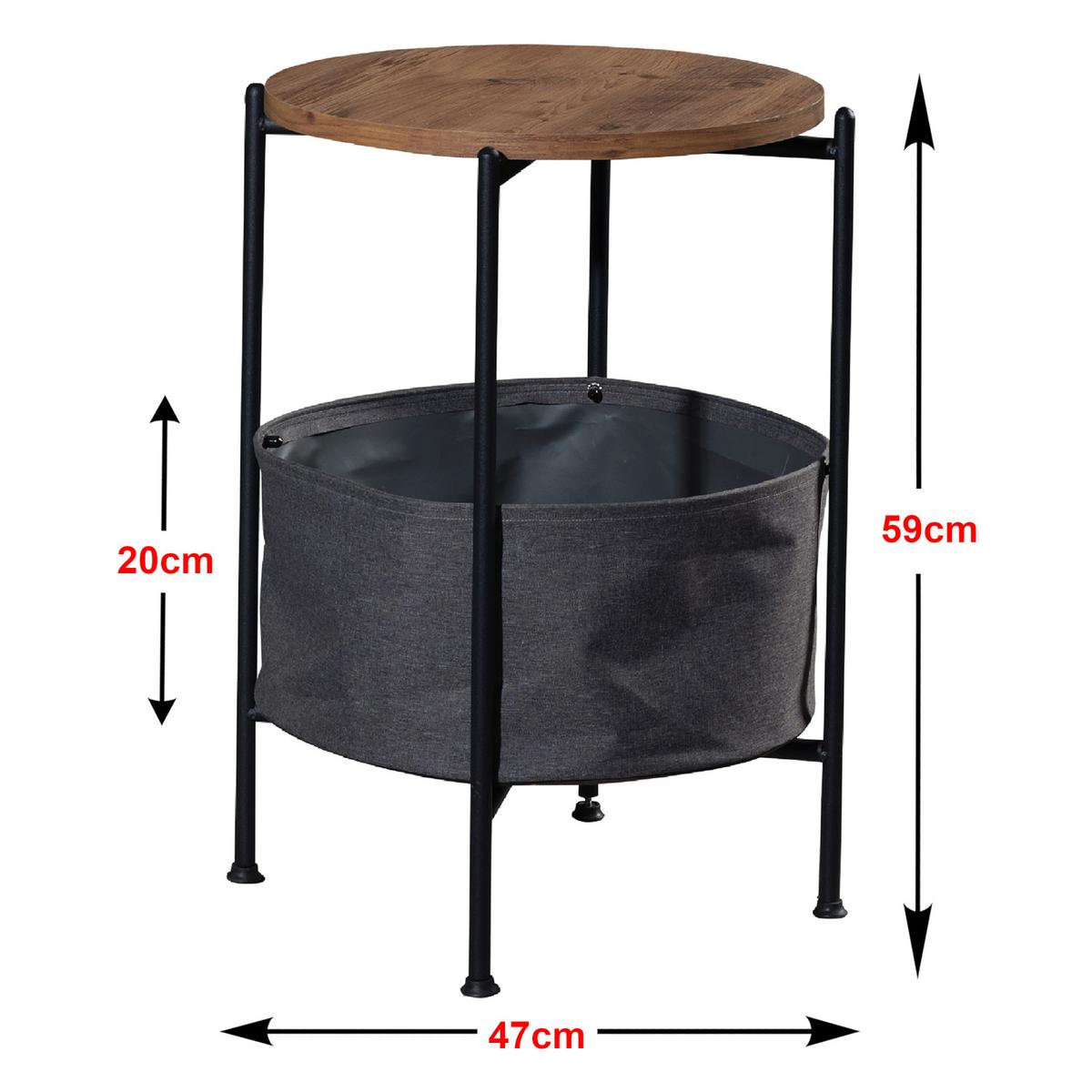 BEISTELLTISCH Suonenjoki - Walnussfarben, Holzwerkstoff (47/47/59cm) - [en.casa]