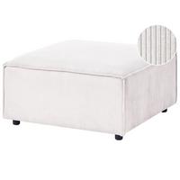 OTTOMANE Cord Cremeweiß Ardal - Creme, Textil (86/45/86cm) - Beliani