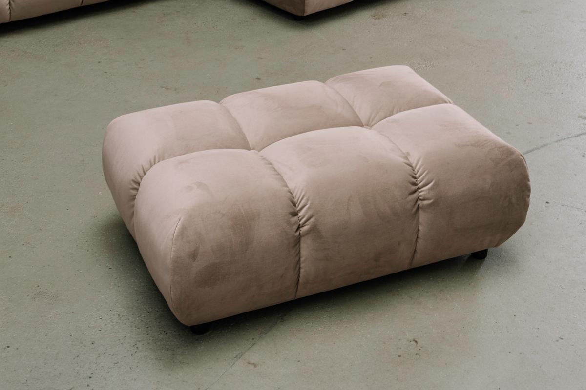 HOCKERBANK VIVIEN Braun Velvet - Braun, Textil (108/41/73cm) - KAWOLA