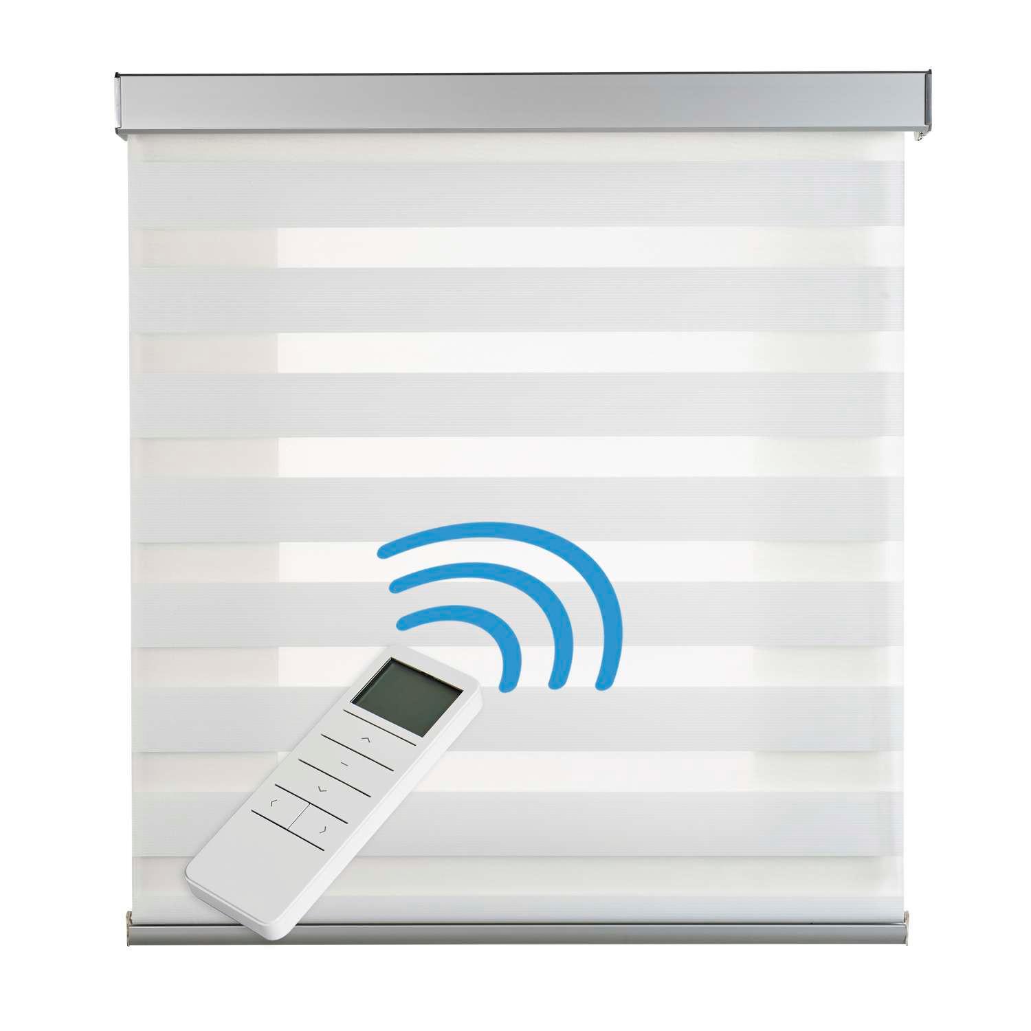 DOPPELROLLO MotorisiertesWeiß 200x250 cm - Weiß, Kunststoff (200/250cm) - STORESDECO