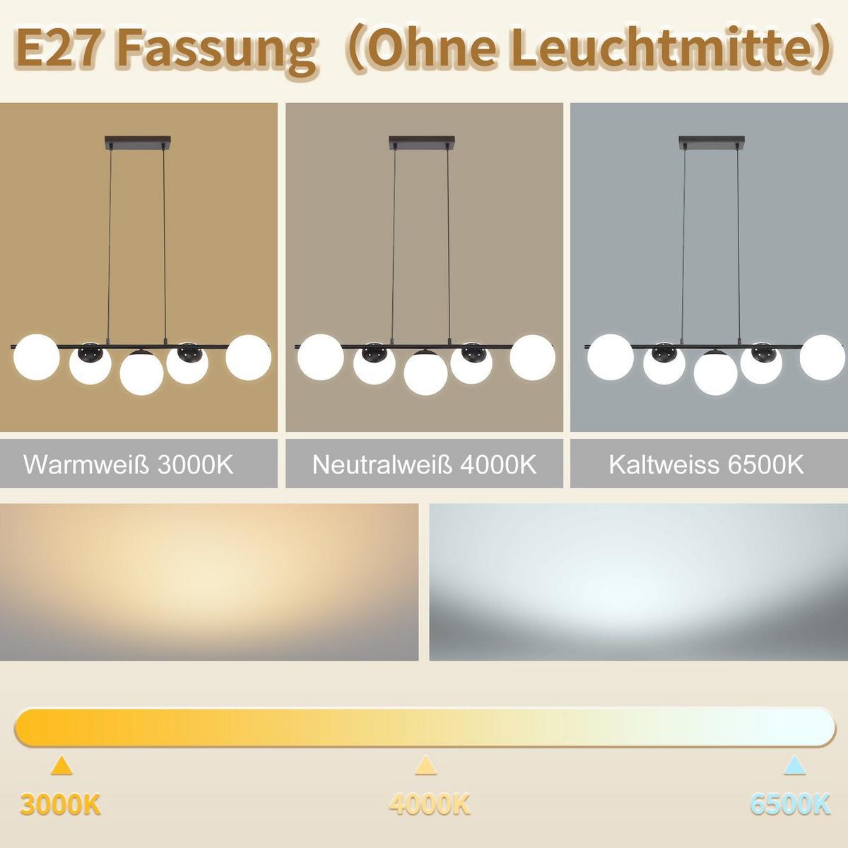 PENDELLEUCHTE Julius 90/15/173.5 cm - Schwarz/Weiß, Glas/Metall (90/15/173.5cm) - ZMH