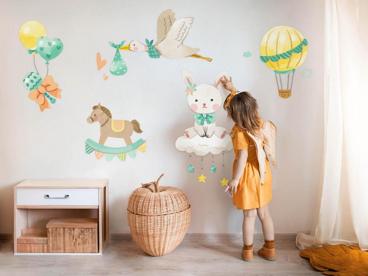 WANDAUFKLEBER 100x178cm - Spielzeug für Kleinkinder - Multicolor, Kunststoff (100/178/0.1cm) - Wallfluent