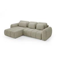 ECKSOFA Caria Mit Schlaffunktion - Creme, Holzwerkstoff/Textil (304/190cm) - Fun Möbel