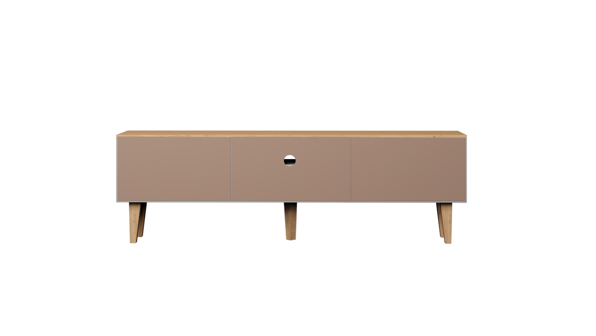 LOWBOARD Denver II - Grau, Holzwerkstoff (160/47/35cm) - RAUMHIRSCH FURNITURE