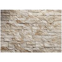 FOTOTAPETE Ziegel Wand Beige 300x210 cm - Multicolor, Papier (300/210cm) - Wallarena