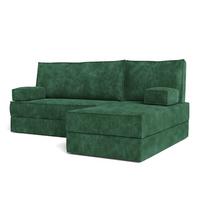 ECKSOFA NOTIA modulares Boneless Sofa mit Schlaffunktion Grün Kordstoff - Grün, Textil (200/120cm) - MASSENO