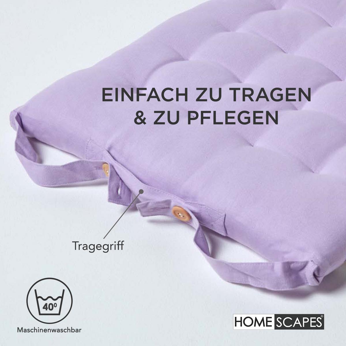 STUHLKISSEN flieder 40/40/6,5 cm - Flieder, Textil (40/40/6.5cm) - Homescapes