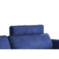 KOPFSTÜTZE MALTA Blau Webstoff - Blau, Textil (100/23/15cm) - KAWOLA