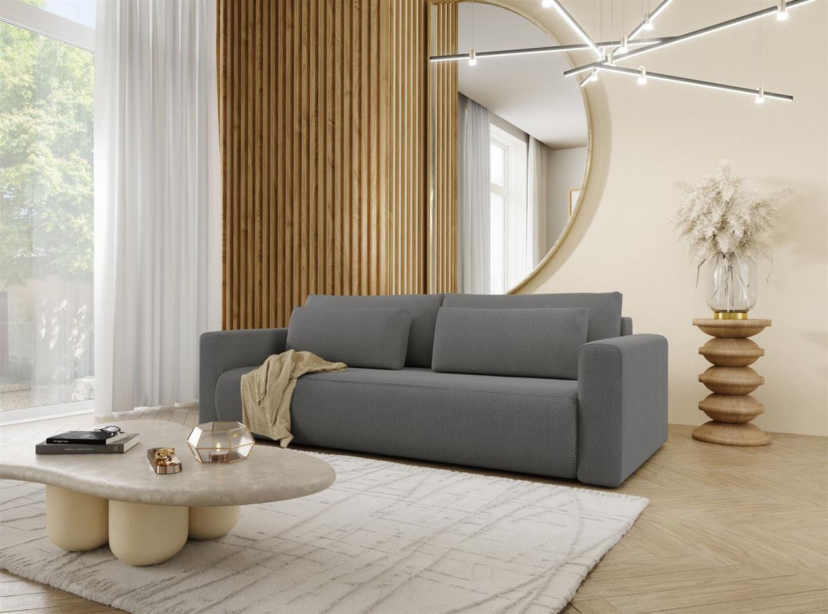 SOFA Schlafsofa Chaira - Grau, Holzwerkstoff/Textil (238/85/103cm) - Fun Möbel